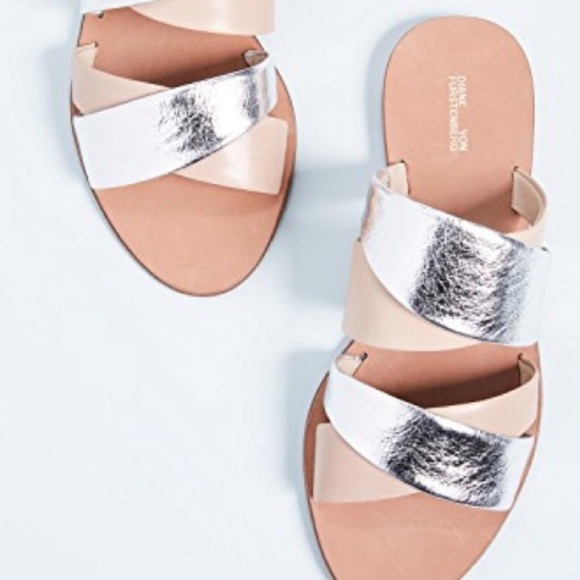 New! Diane von Furstenberg Blake Slide Sandals - Picture 3 of 7
